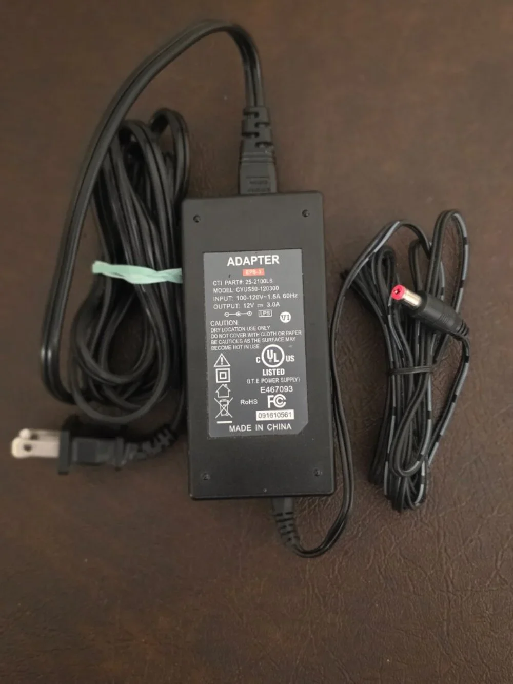 Comcast Approved AC Adapter EPS-3 Model DVDC designed for use with electronics